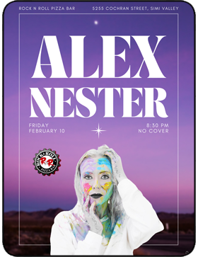 Alex Nester at Rock & Roll Pizza, Simi Valley, 02-10-2023